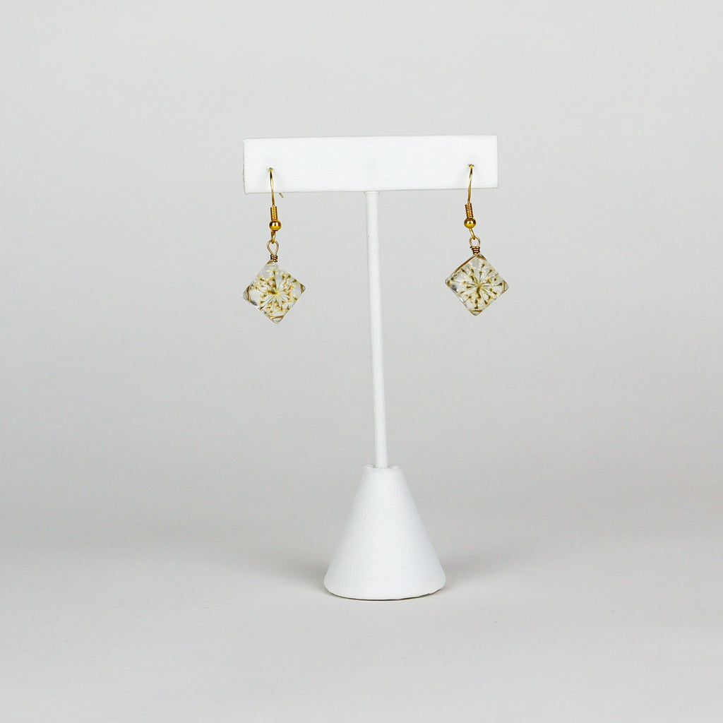 Pressed Flower Hook - cube white