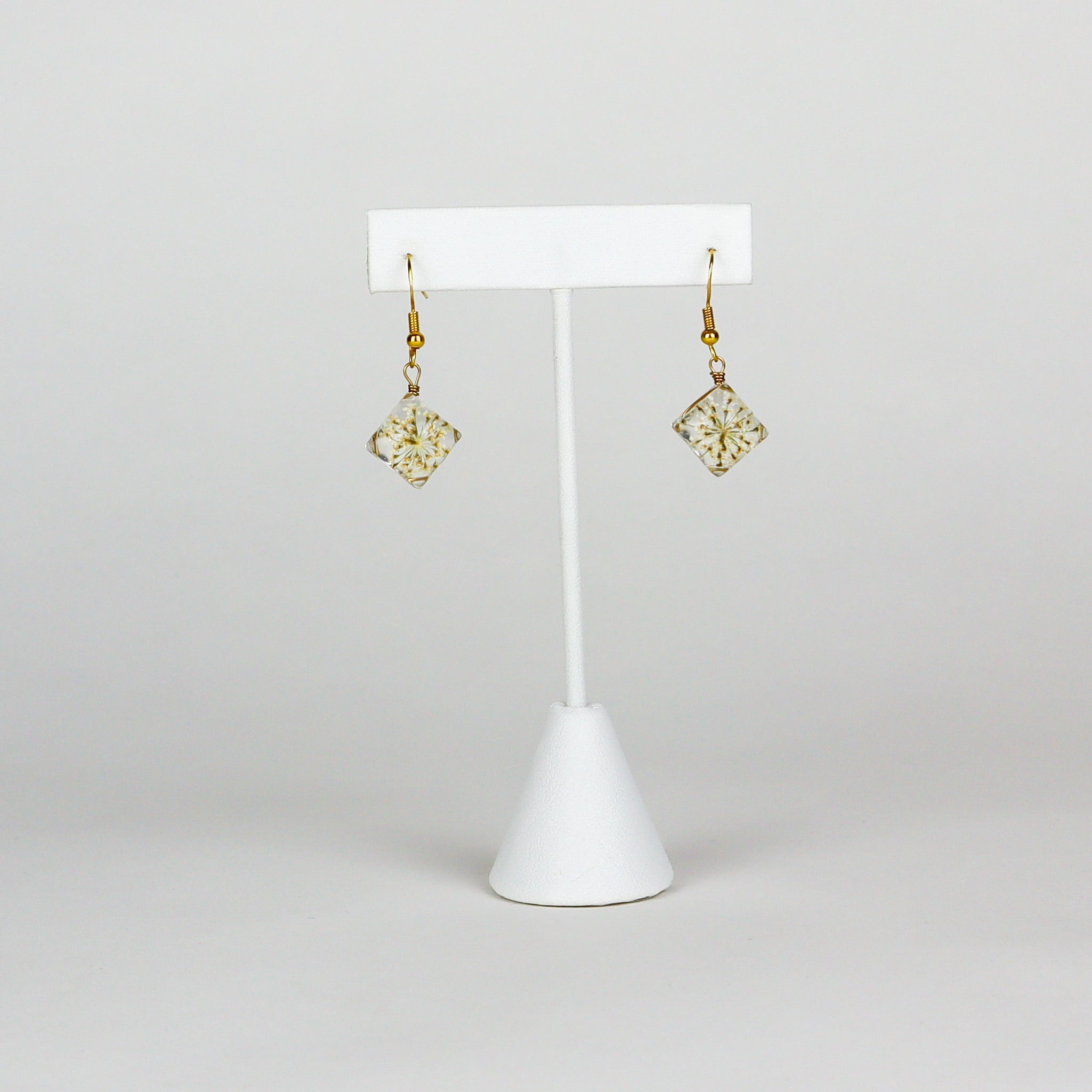 Pressed Flower Hook - cube white