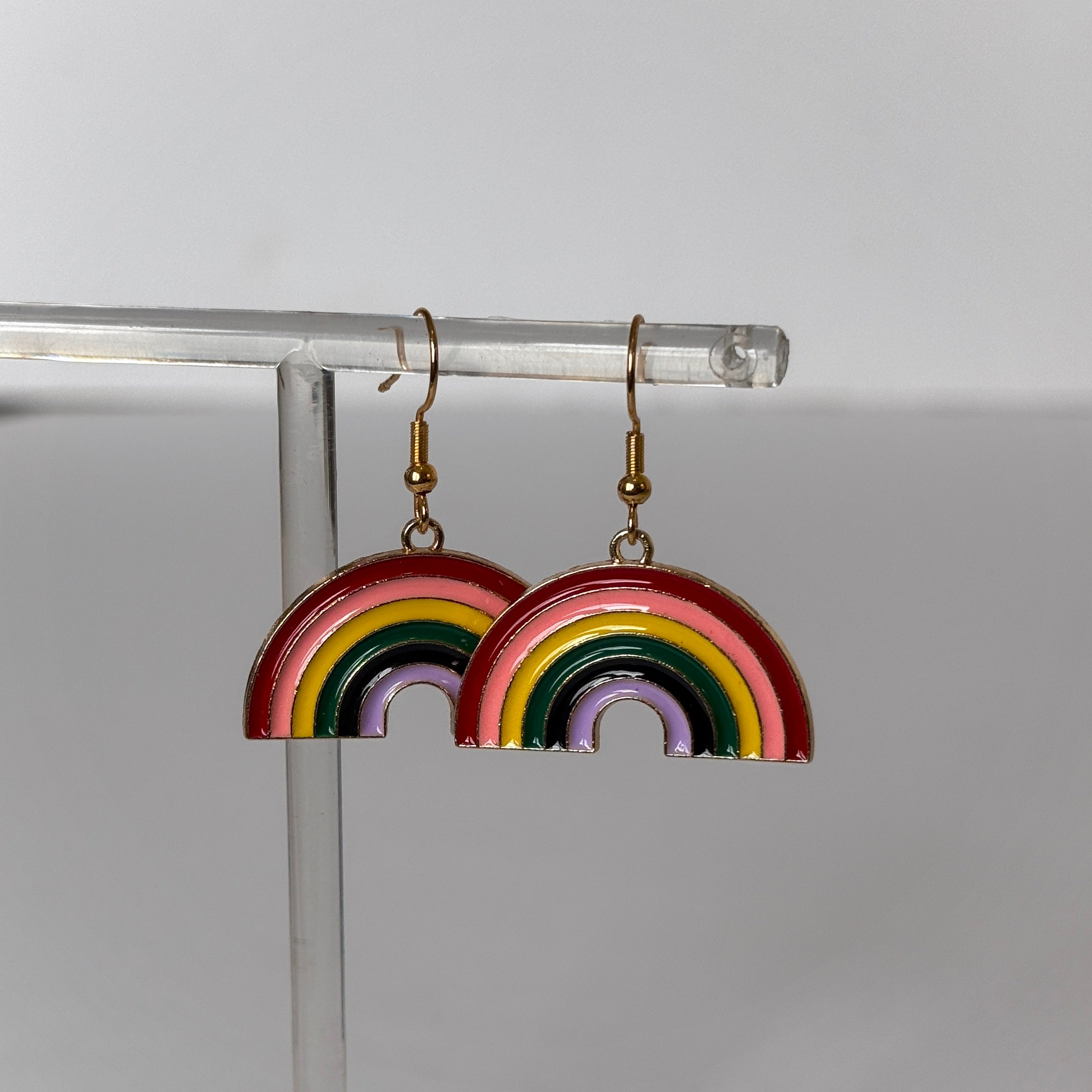 Large Rainbow Earrings