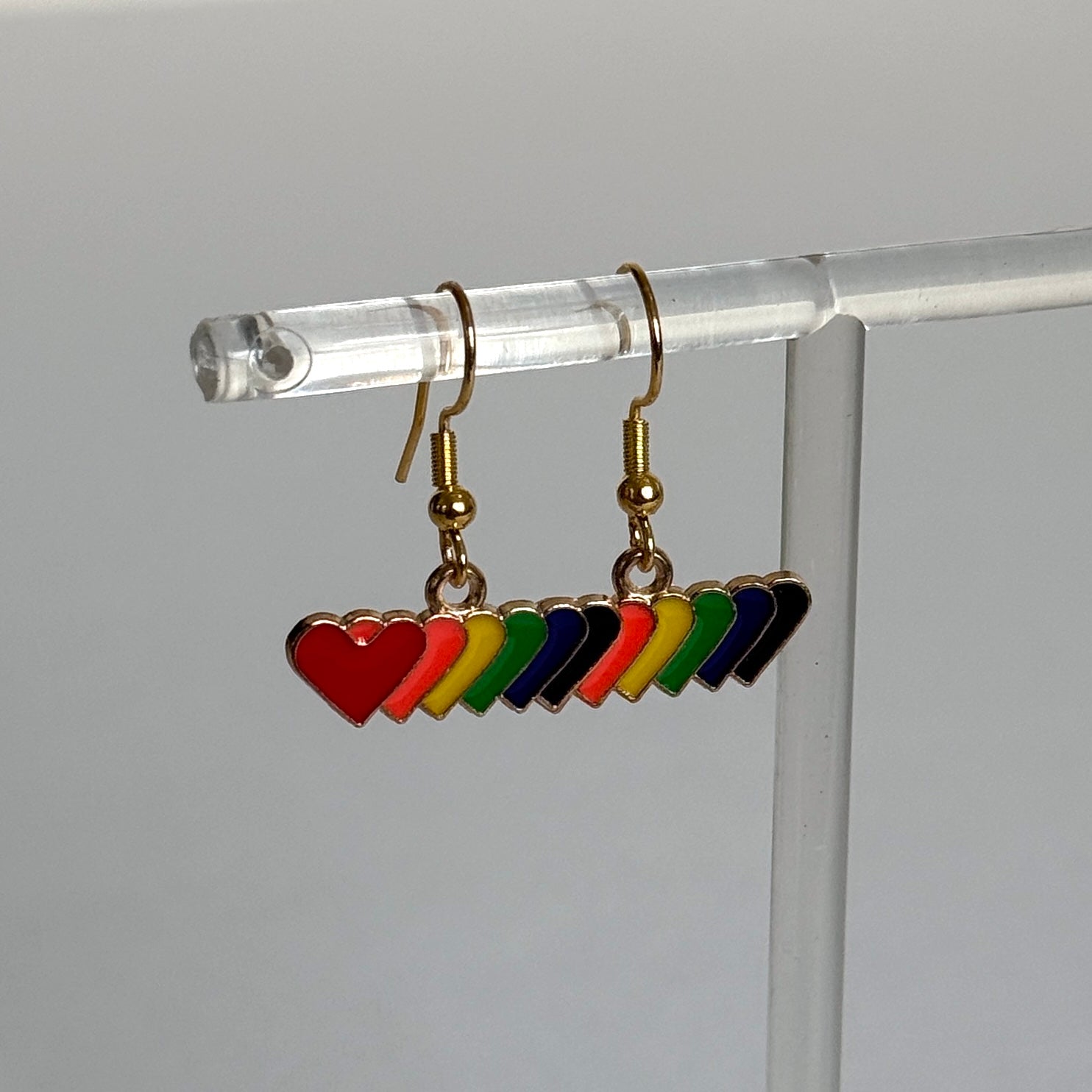 Little Rainbow Hearts Pride Earrings