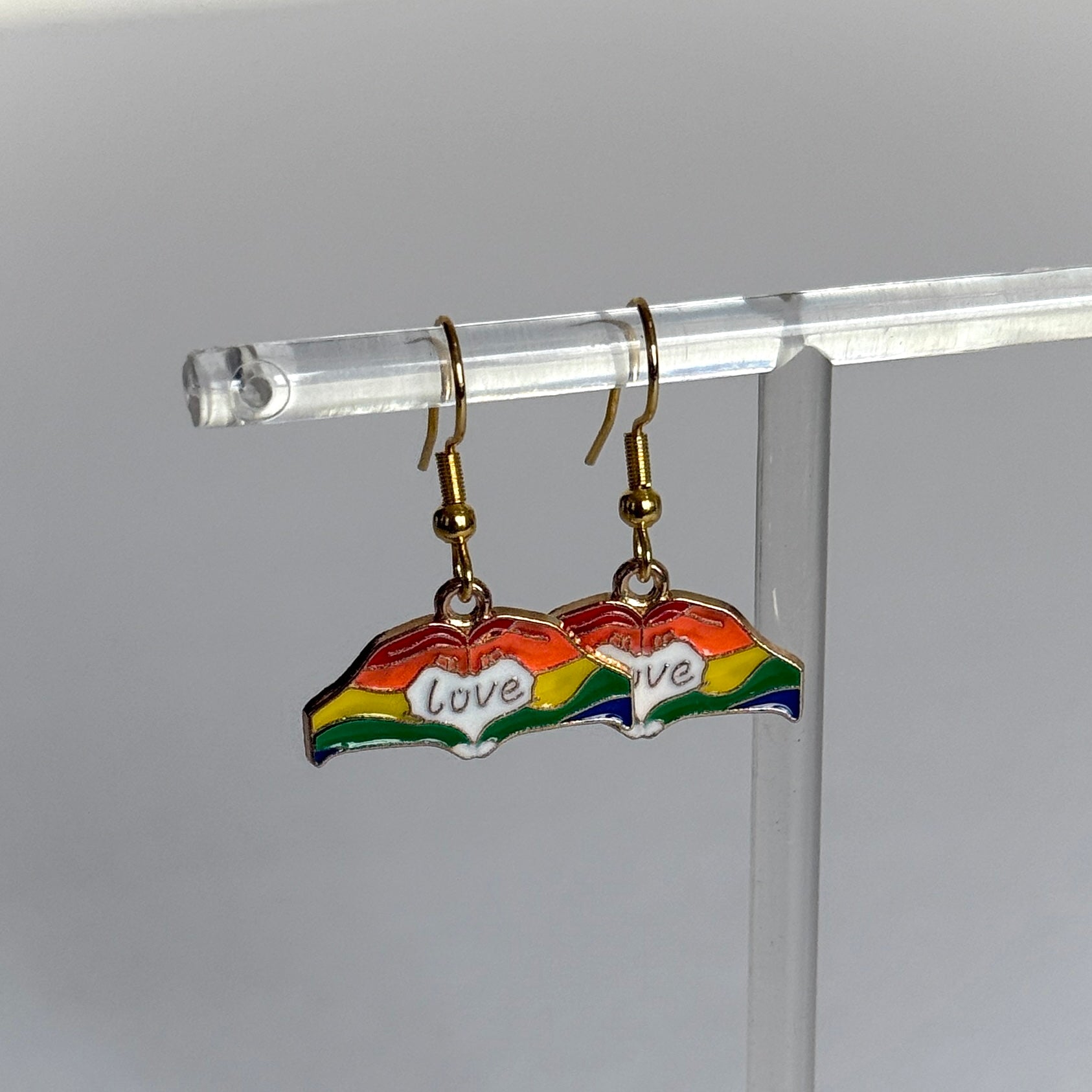Love Hand Heart Pride Earrings