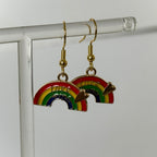 Love Wins Heart Rainbow Pride Earrings