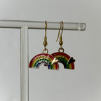 Love Wins Heart Rainbow Pride Earrings