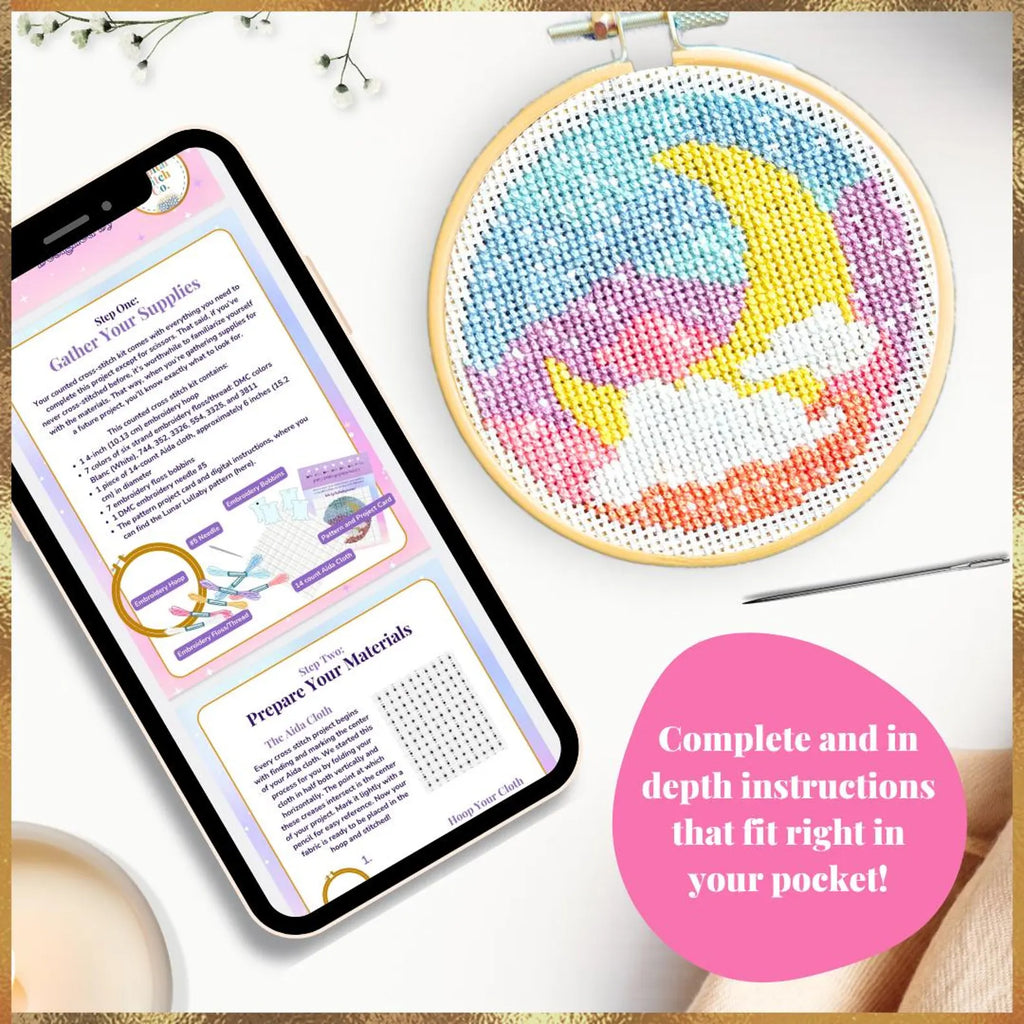 Lunar Lullaby Cross Stitch Kit