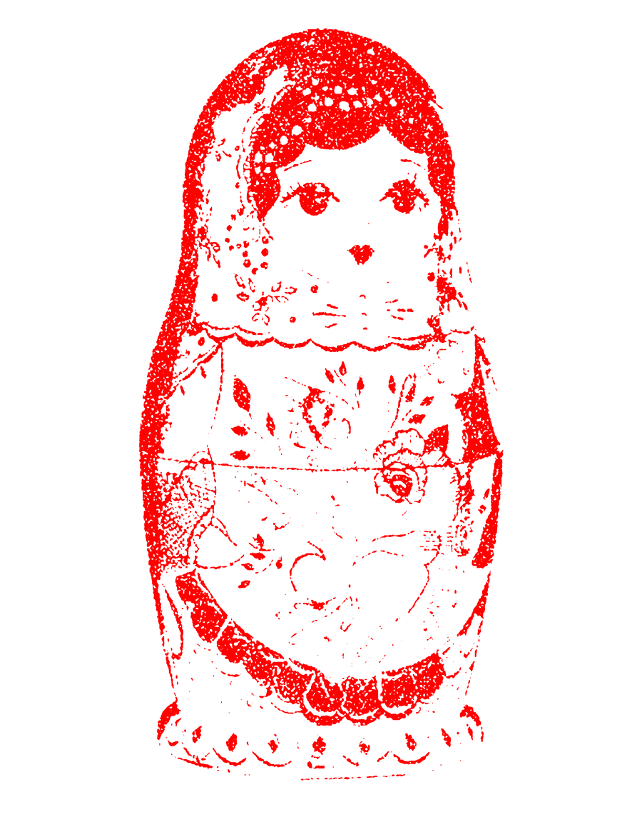 8.5 X 11 Nesting Doll Print