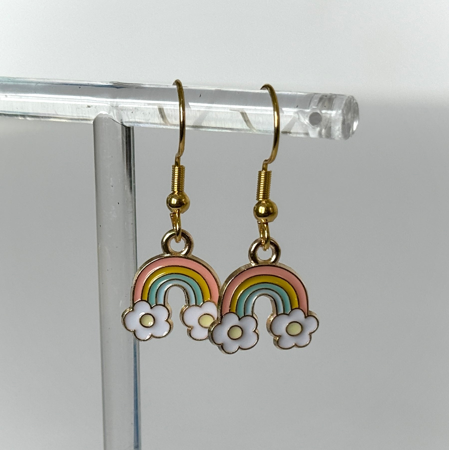 Pastel Daisy Rainbow Pride Earrings