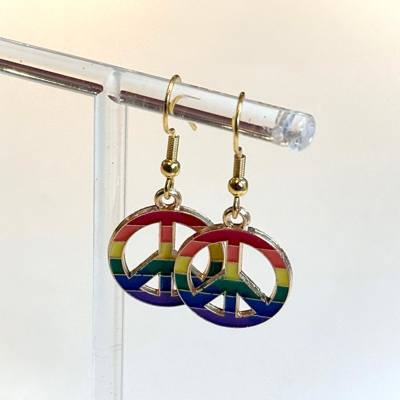 Peace Rainbow Pride Earrings