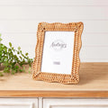 Large Wicker Scalloped Photo Frame