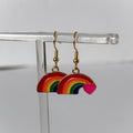 Rainbow Shooting Heart Earrings