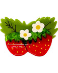 Strawberries and Flowers Hair Claw