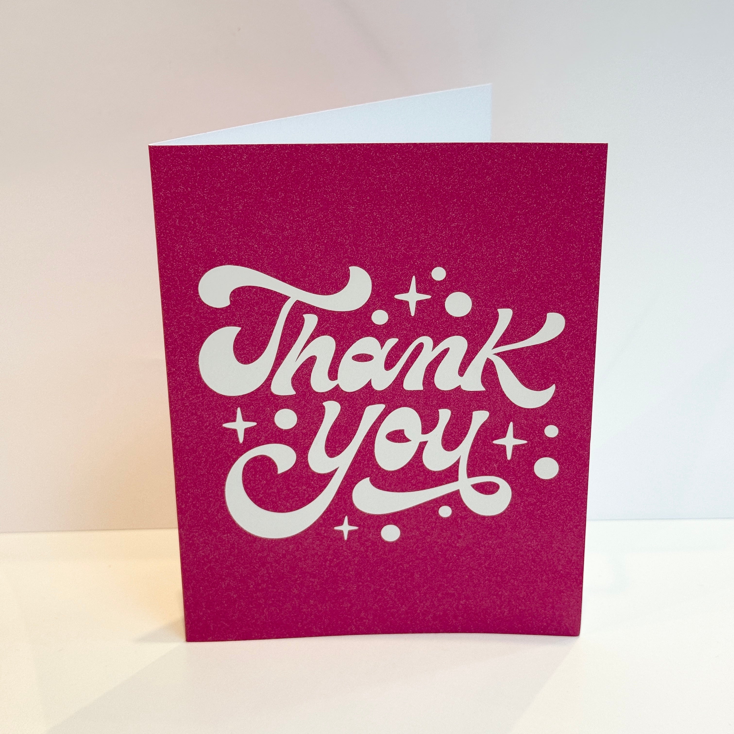 Pink Thank You Greeting Card