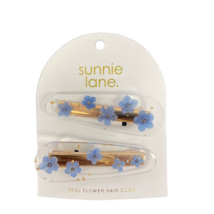 Forget Me Not Pressed Flower Hairclip