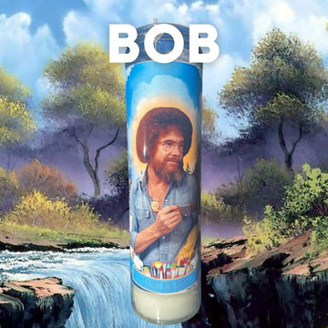 Bob Ross Altar Candle