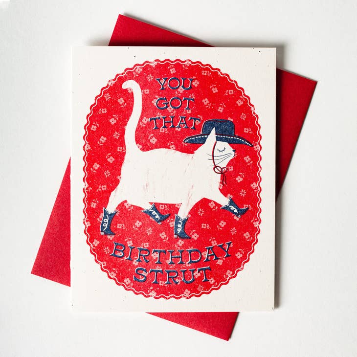Birthday Strut - Greeting Card