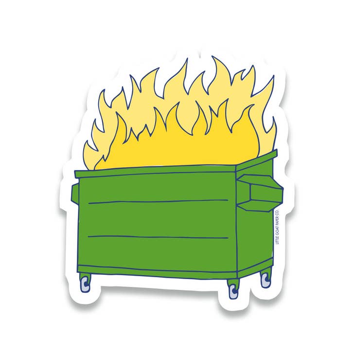 Dumpster fire sticker