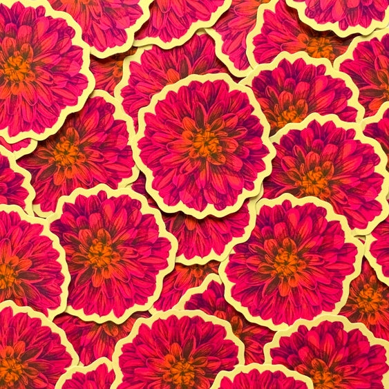 Dahlia Flower Sticker