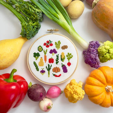 Veggie Cross Stitch Kit