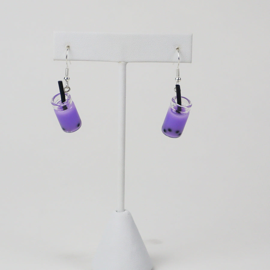 Purple Boba Earrings