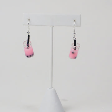 Pink Boba Earrings