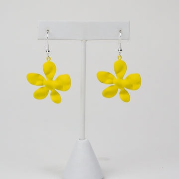 Groovy Yellow Flower Earrings