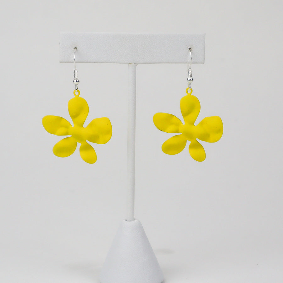 Groovy Yellow Flower Earrings