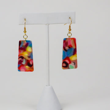 Multicolored Geometric Earrings