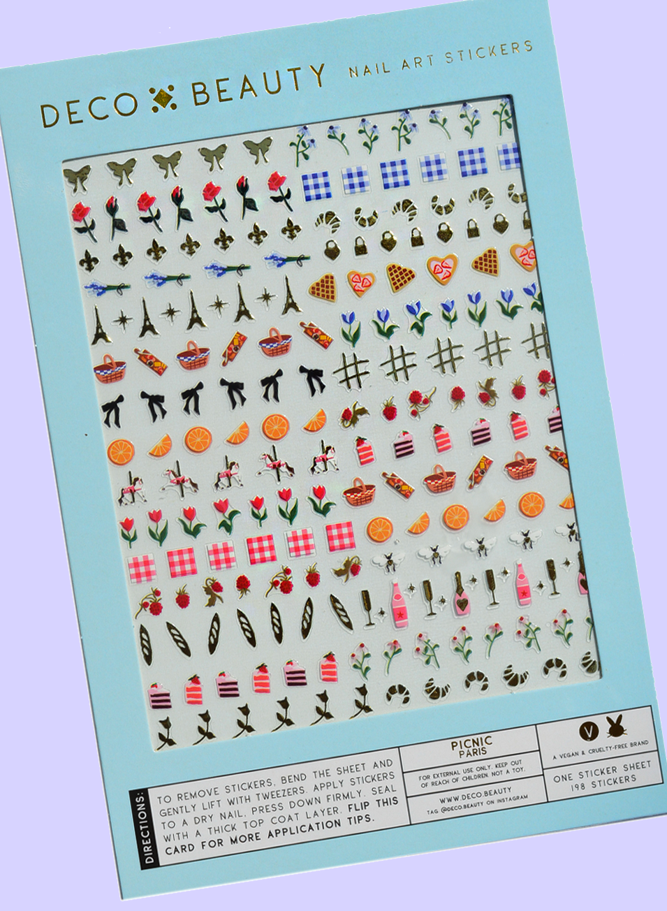Picnic in Paris Nail Stickers