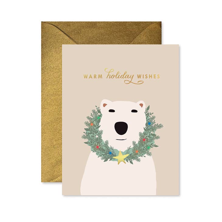 Polar Bear Warmest Wishes Greeting Card