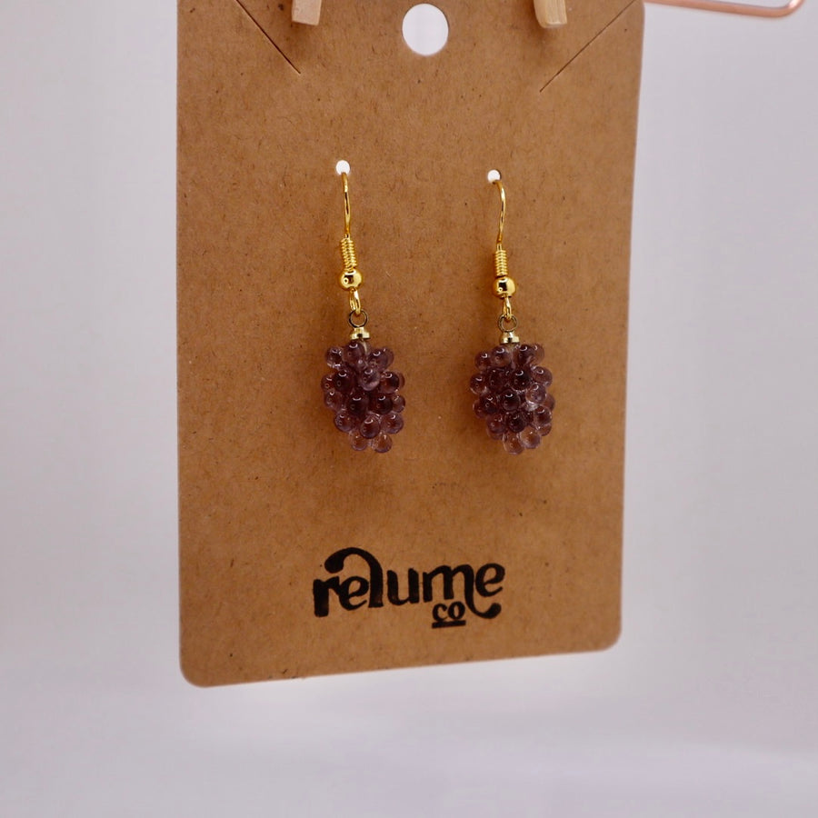 Glass Grapes Earrings