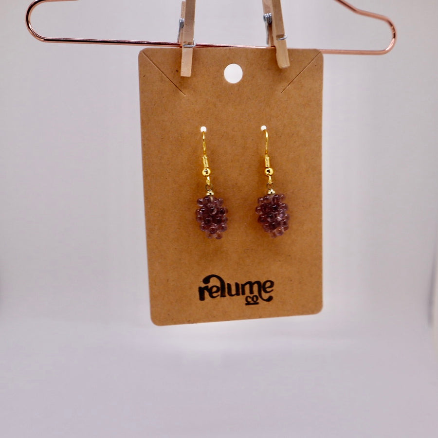 Glass Grapes Earrings