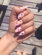 Pink Pony Nail Stickers